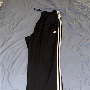 Adidas Black Joggers with White Accents
